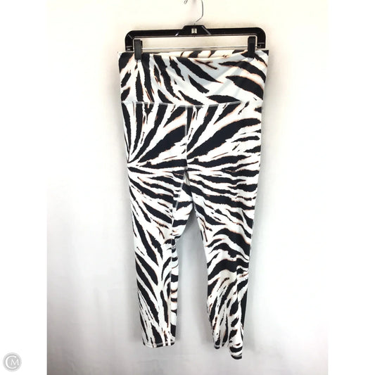 Athletic Leggings By Fabletics In Black & Cream, Size: Xl