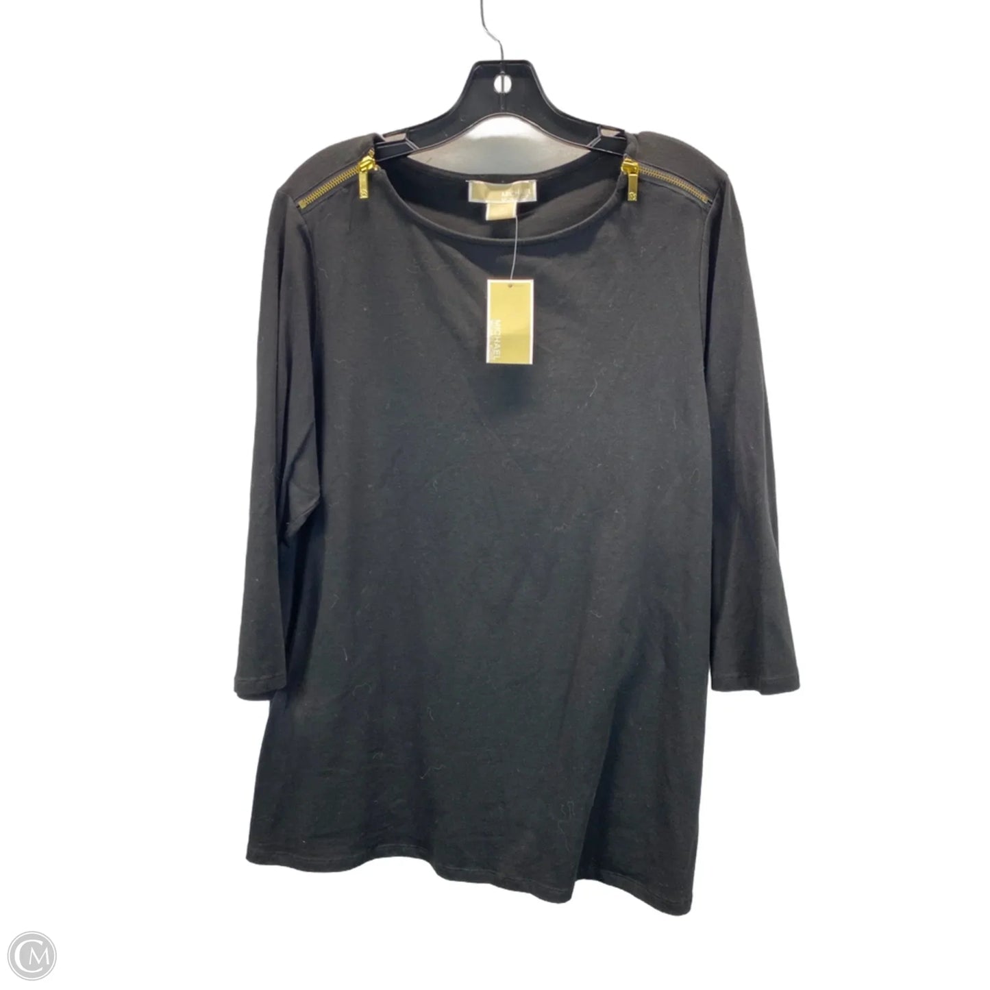 Top Long Sleeve Designer By Michael Kors In Black, Size: 1x