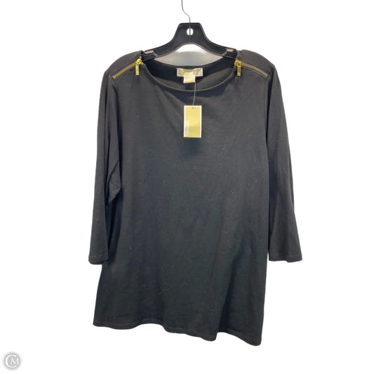 Top Long Sleeve Designer By Michael Kors In Black, Size: 1x