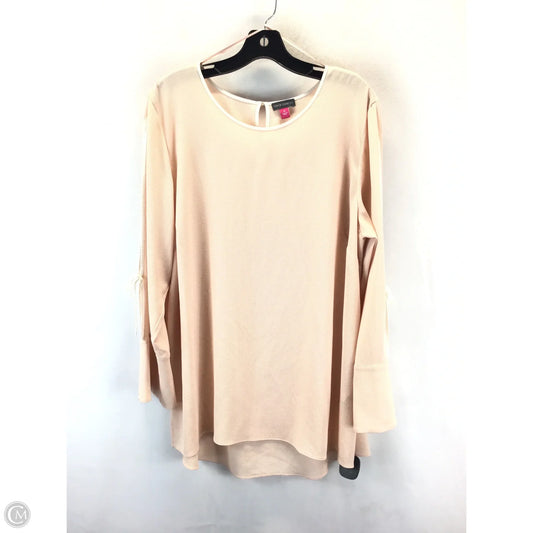 Top Long Sleeve By Vince Camuto In Peach, Size: 1x