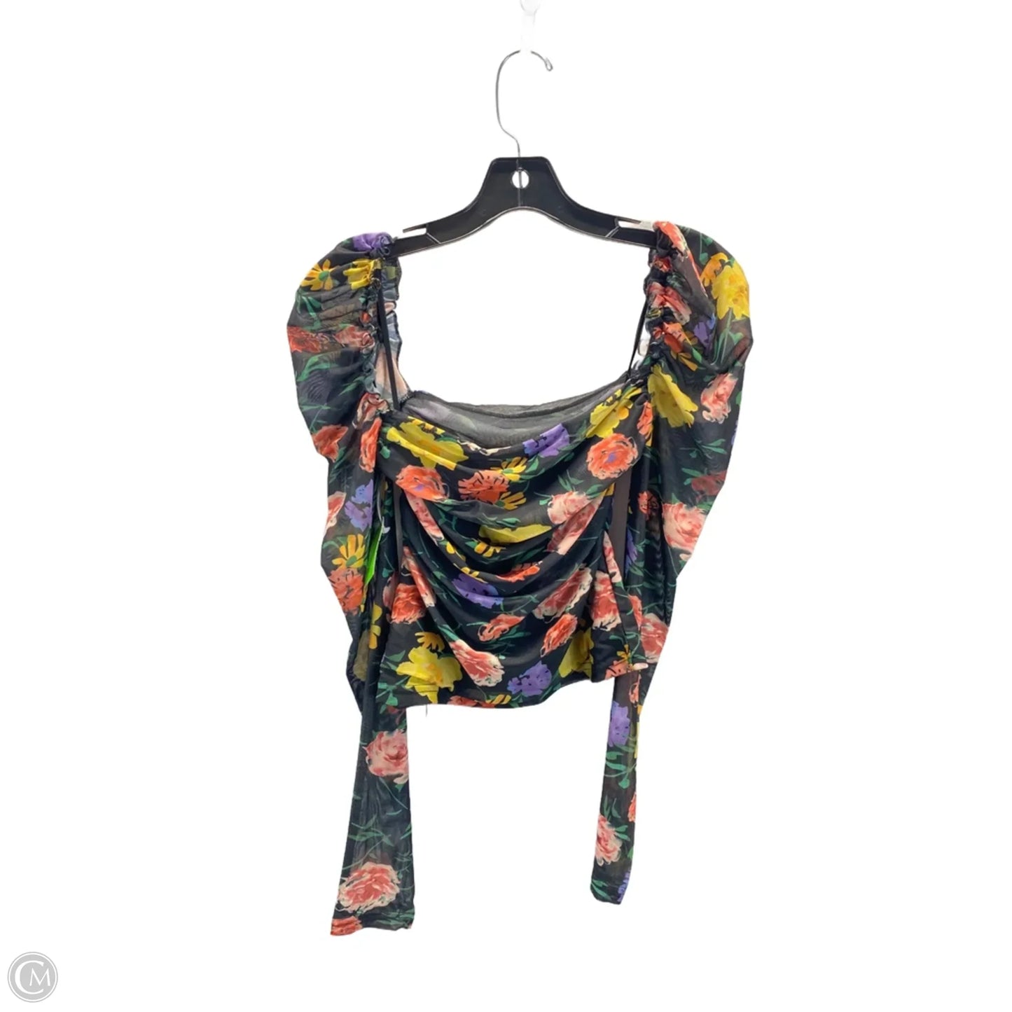 Top Long Sleeve By Shein In Floral Print, Size: S