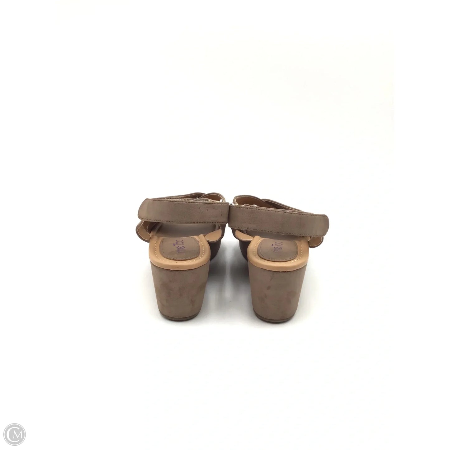 Sandals Heels Wedge By Me Too In Brown, Size: 9.5