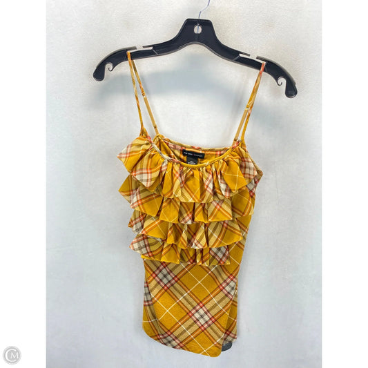 Top Sleeveless By New York And Co In Plaid Pattern, Size: S