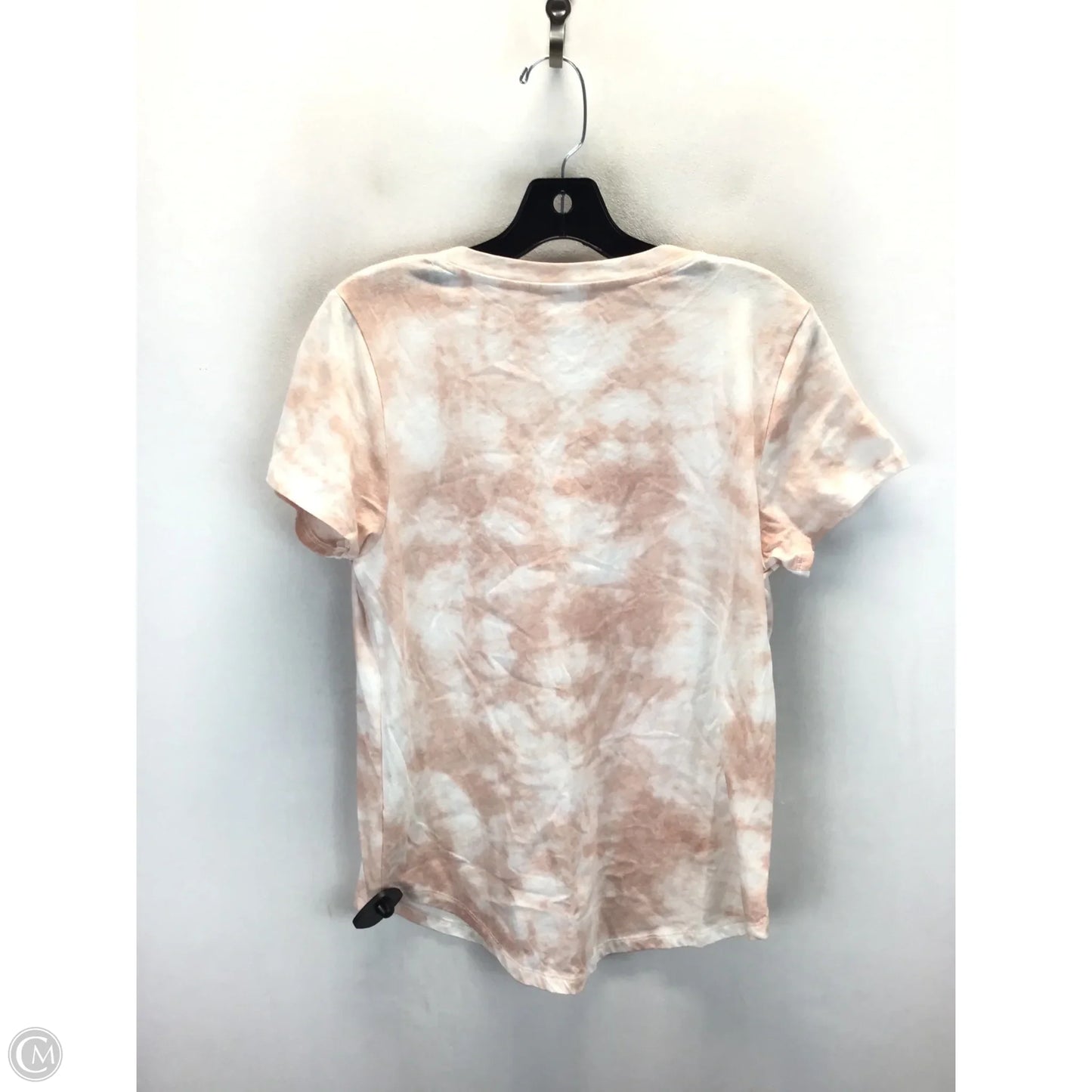 Top Short Sleeve By Old Navy In Pink & White, Size: M