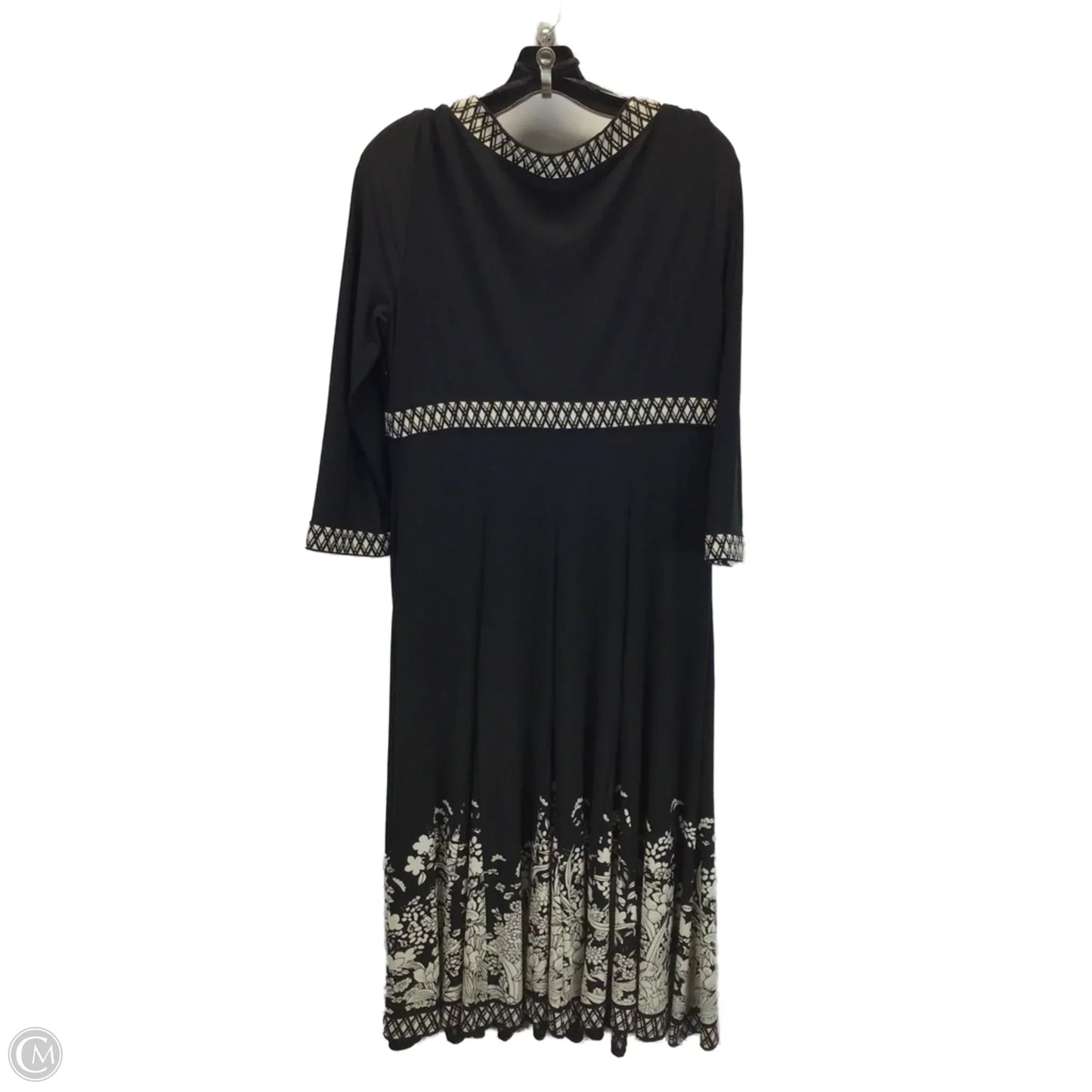 Dress Casual Midi By Jones New York In Black & Cream, Size: 12
