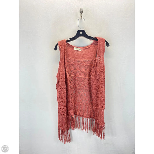 Vest Sweater By Pink Rose In Pink, Size: L