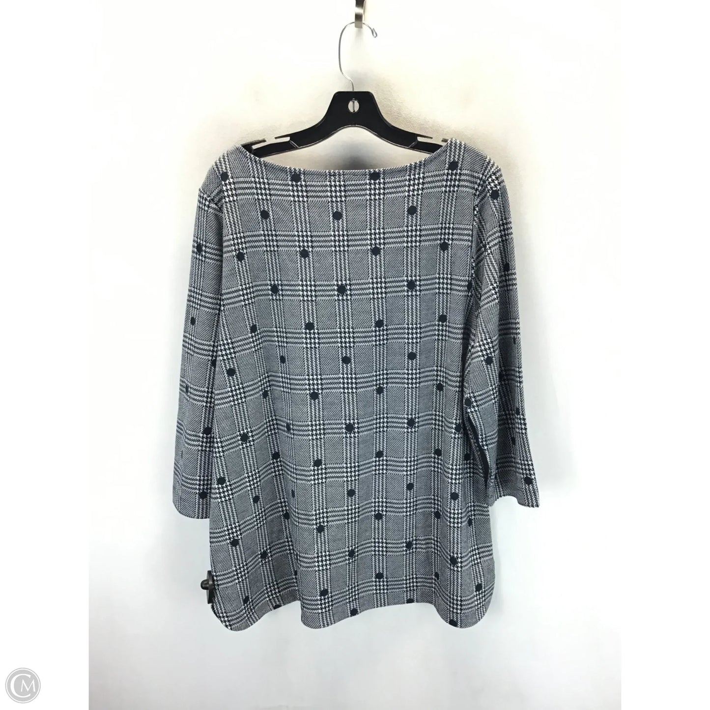 Top Long Sleeve By Talbots In Polkadot Pattern, Size: Xl