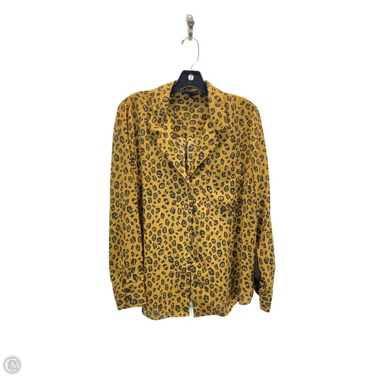 Top Long Sleeve By Who What Wear In Leopard Print, Size: Xl