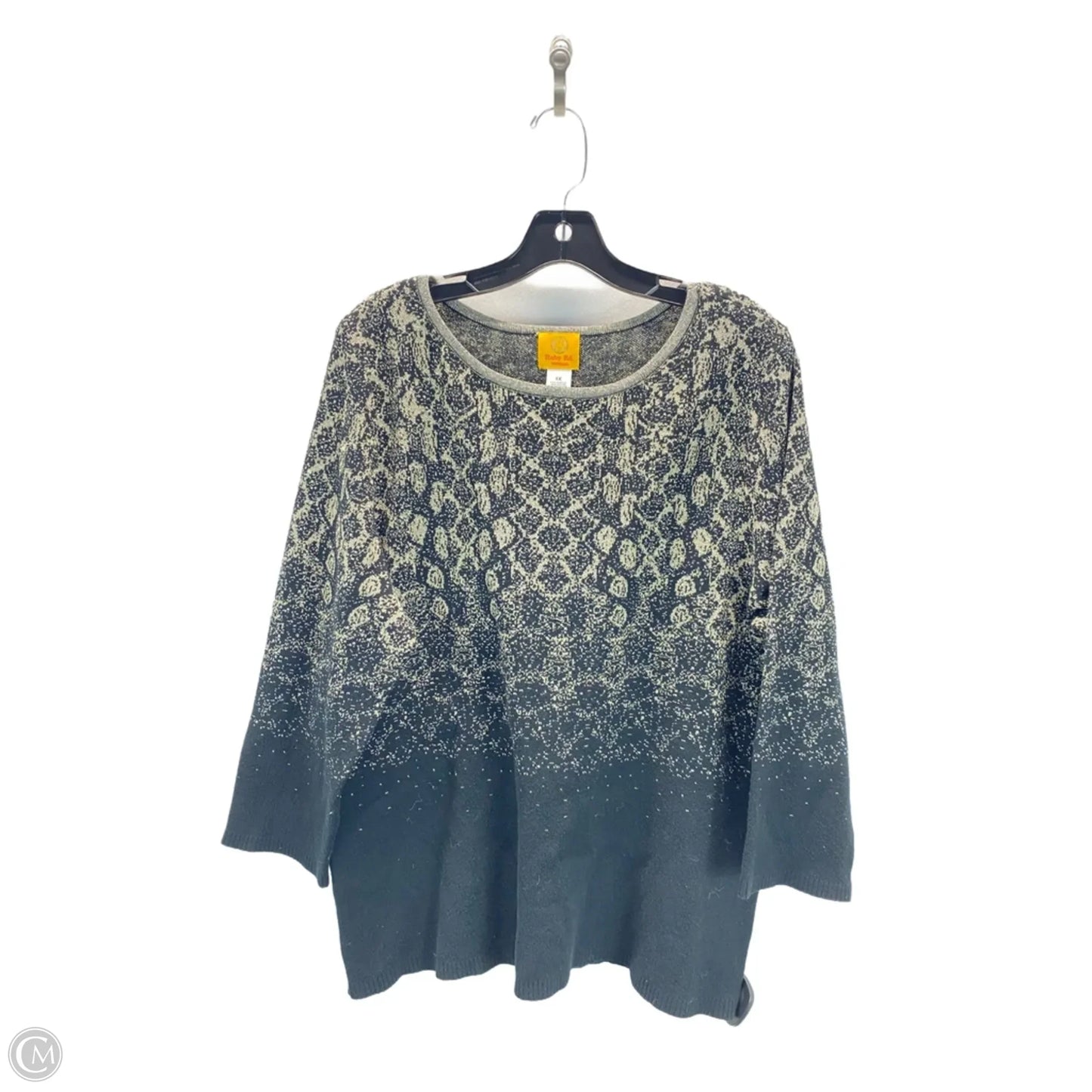 Sweater By Ruby Rd In Black & Gold, Size: 1x