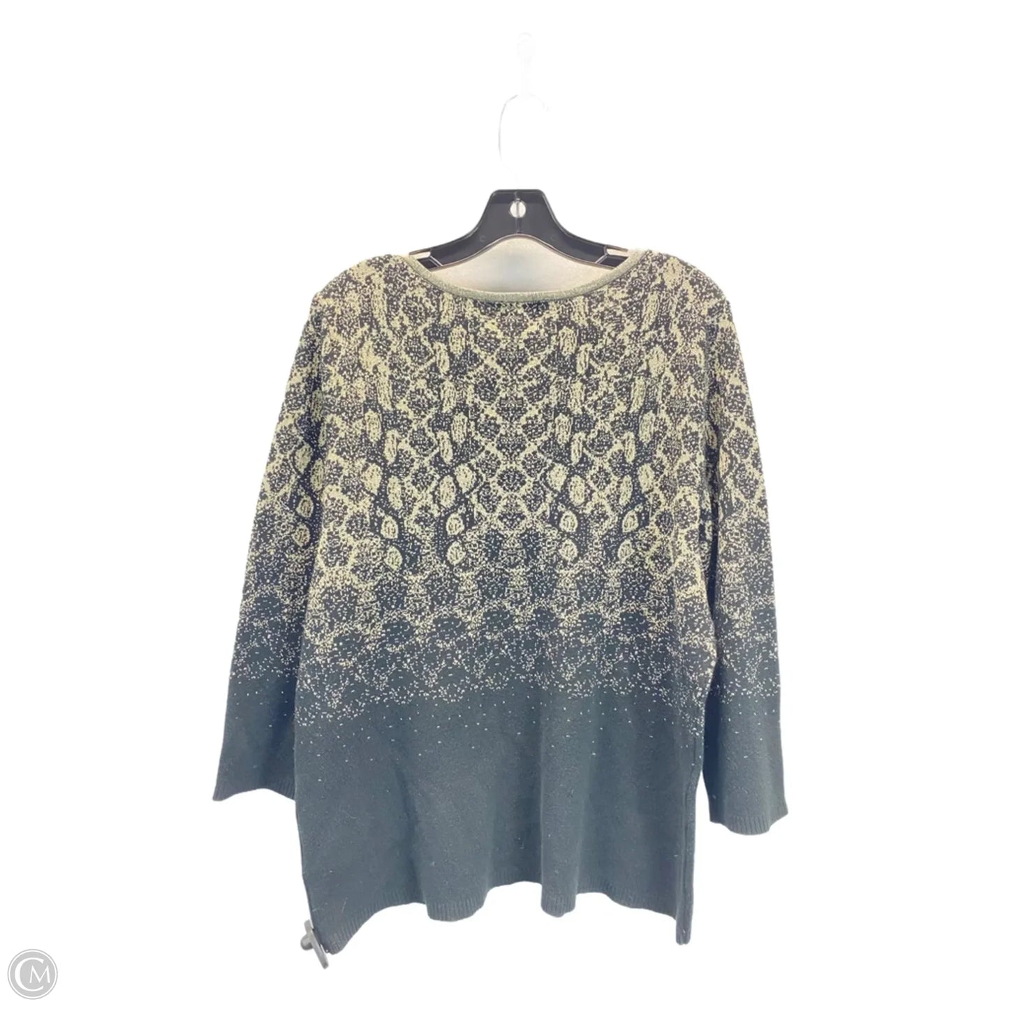 Sweater By Ruby Rd In Black & Gold, Size: 1x