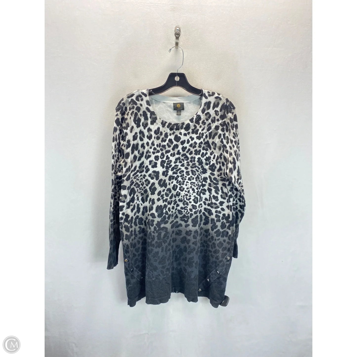 Sweater By Jm Collections In Animal Print, Size: Xl