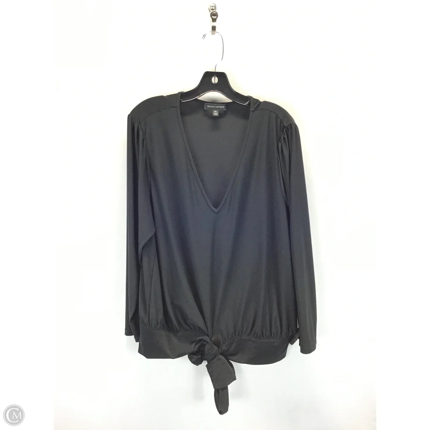 Top Long Sleeve By Banana Republic In Black, Size: Xl