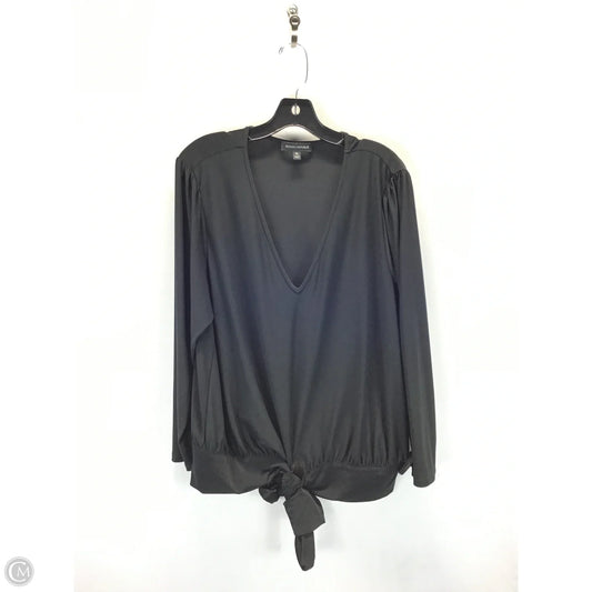 Top Long Sleeve By Banana Republic In Black, Size: Xl