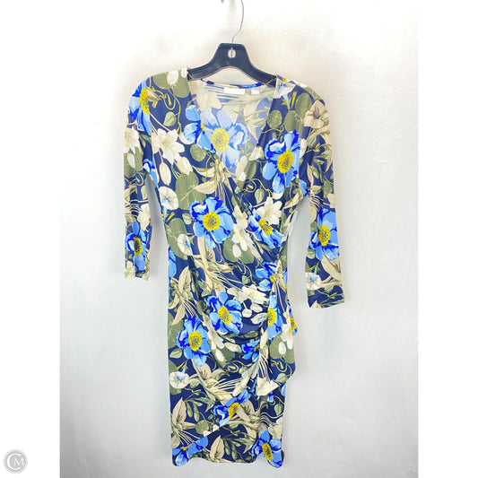 Dress Casual Midi By New York And Co In Floral Print, Size: Xs