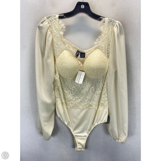Bodysuit By Windsor In Cream, Size: L