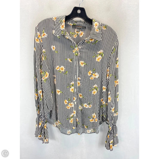 Top Long Sleeve By Forever 21 In Floral Print, Size: M
