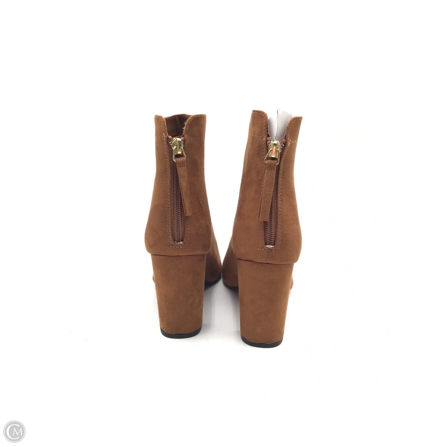 Boots Ankle Heels By Qupid In Brown, Size: 8.5