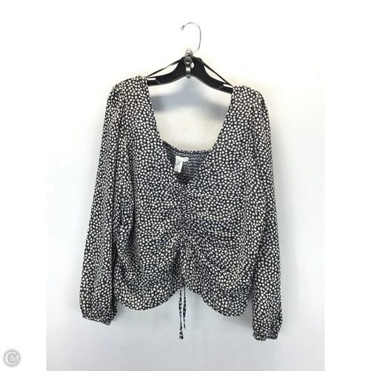 Top Long Sleeve By H&m In Floral Print, Size: Xl