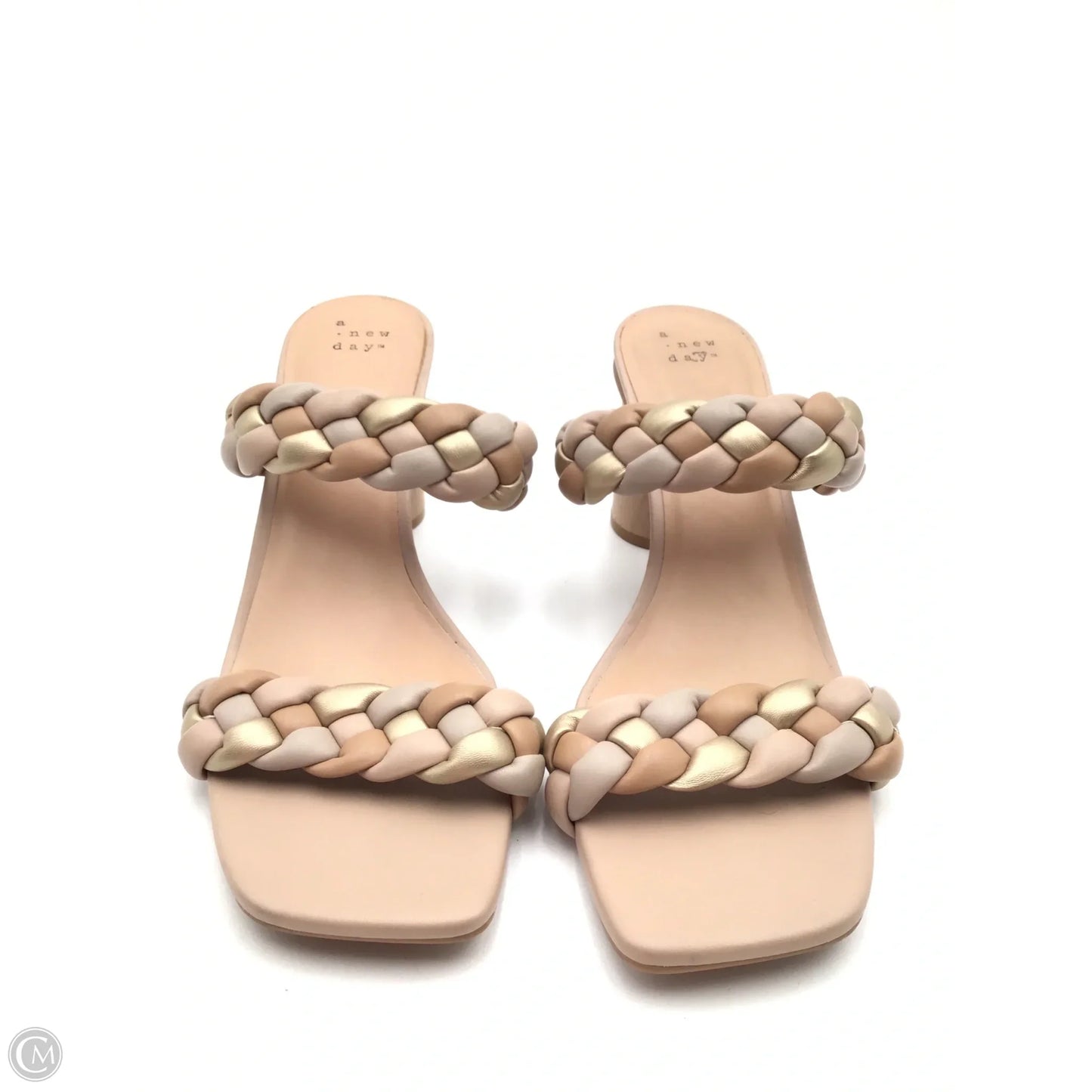 Sandals Heels Block By A New Day In Tan, Size: 10