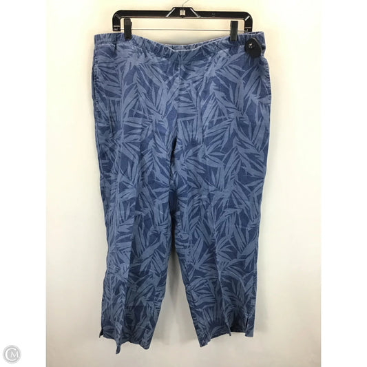 Pants Linen By J. Jill In Blue, Size: L