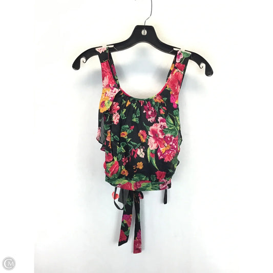 Top Sleeveless By Bcbgmaxazria In Floral Print, Size: M