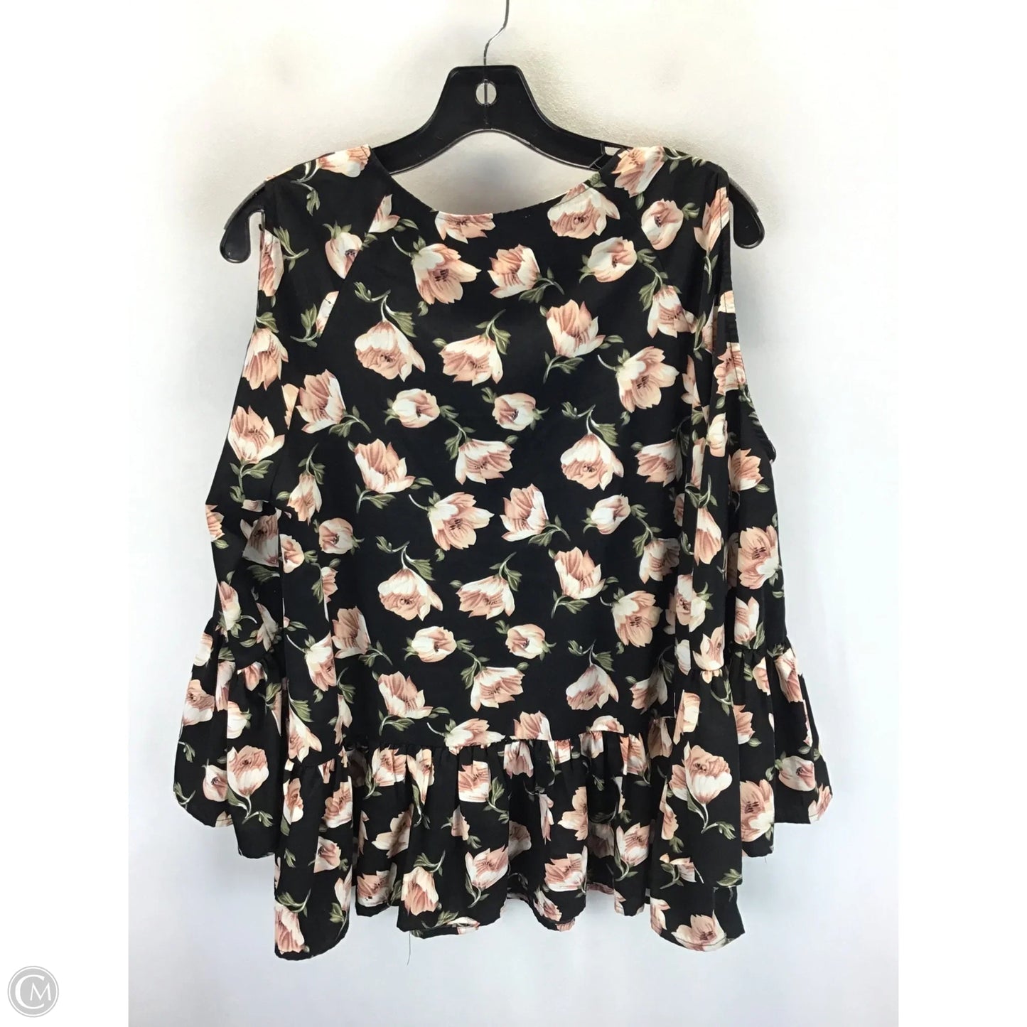 Top Long Sleeve By Sugar Lips In Floral Print, Size: M
