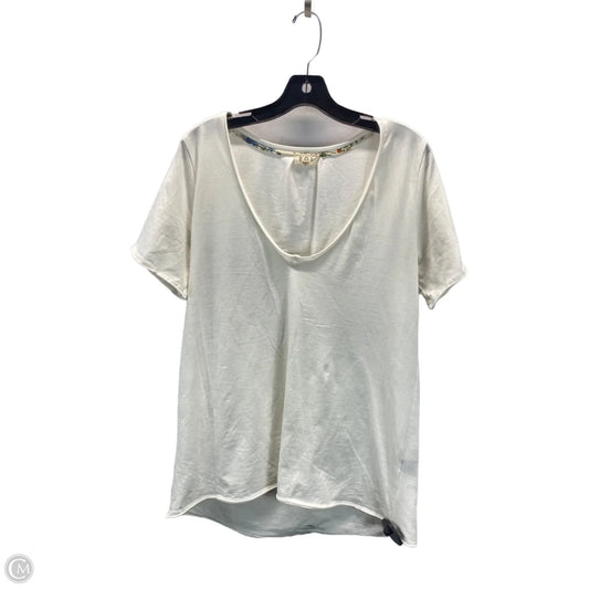 Top Short Sleeve By Pol In White, Size: S