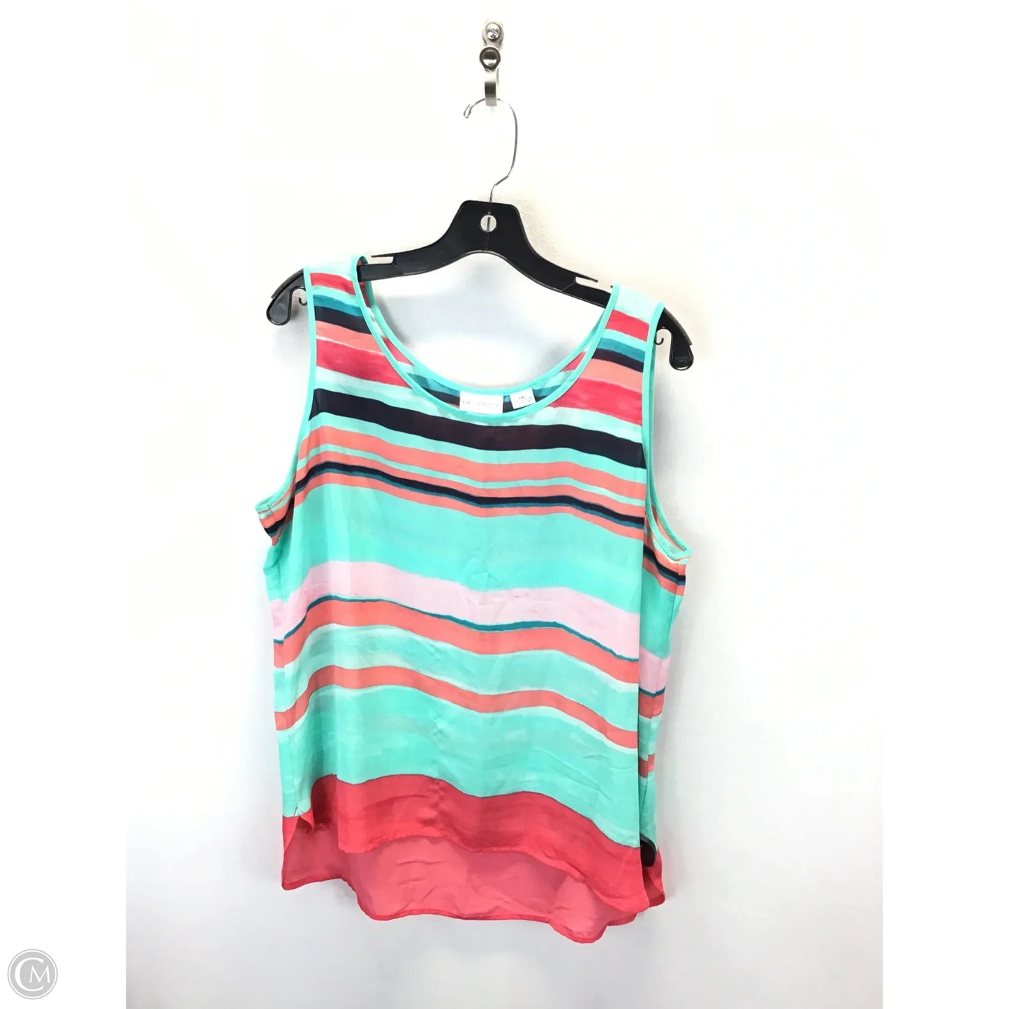 Top Sleeveless By Liz Claiborne In Multi-colored, Size: Xlp