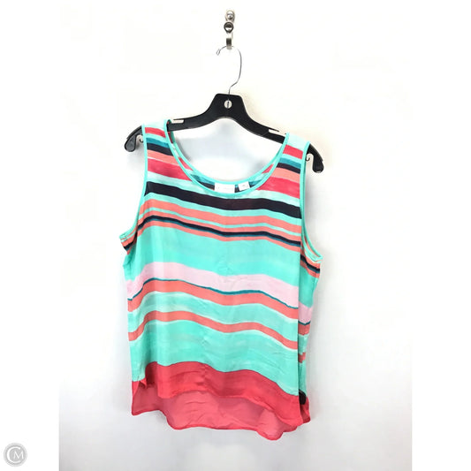 Top Sleeveless By Liz Claiborne In Multi-colored, Size: Xlp