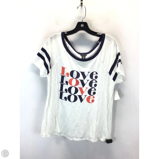 Top Short Sleeve By Torrid In Red & White, Size: M