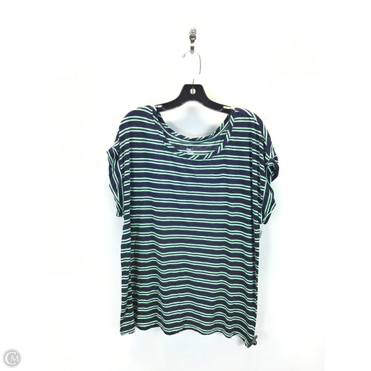 Top Short Sleeve By Gap In Striped Pattern, Size: Xl