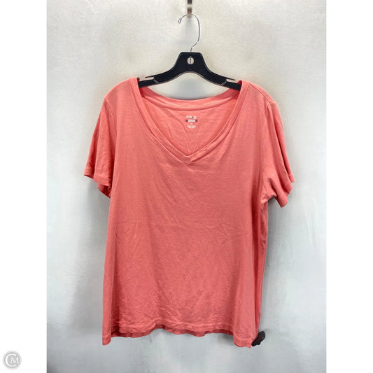 Top Short Sleeve By Style And Co Collection Women In Peach, Size: 1x