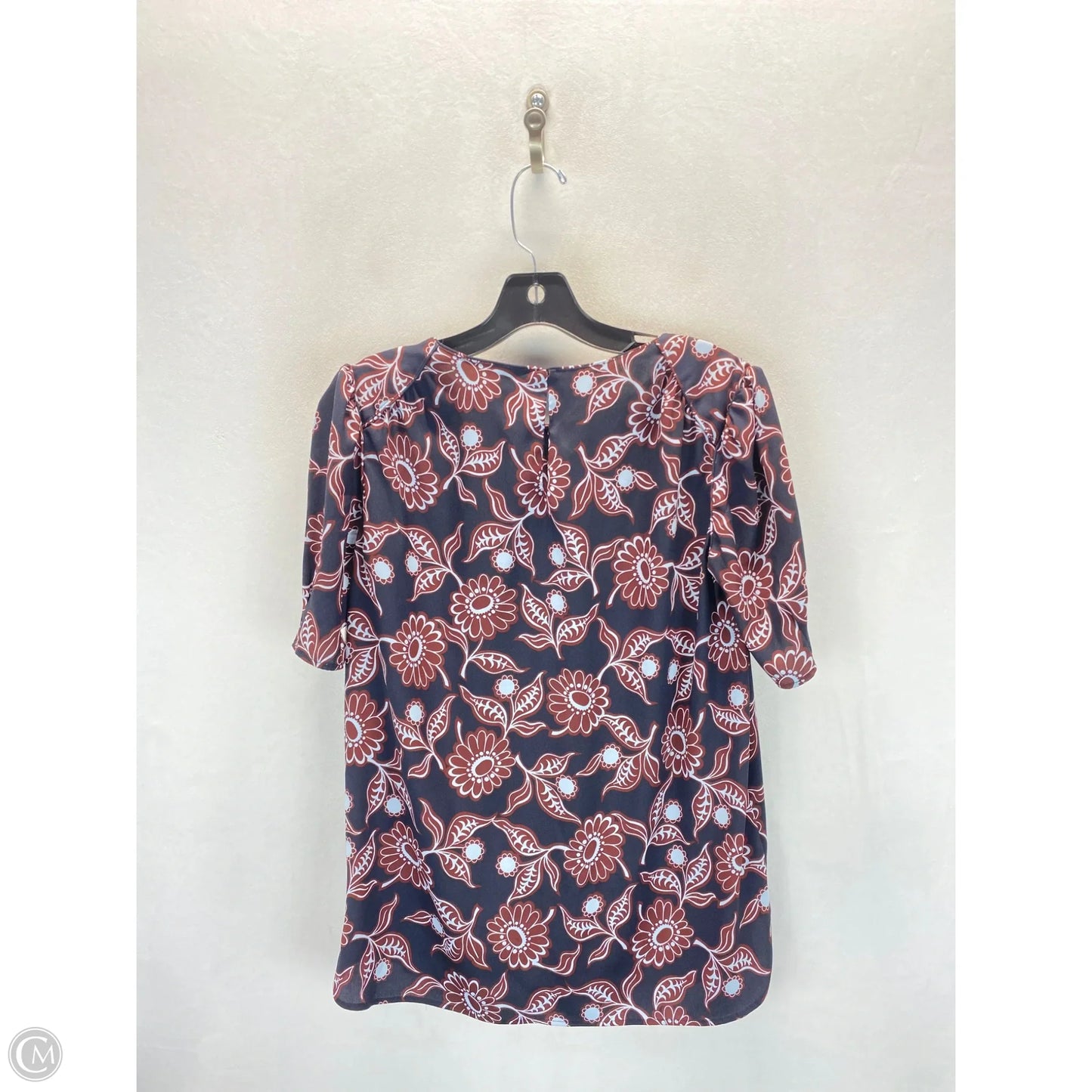 Top Short Sleeve By Ann Taylor In Floral Print, Size: S