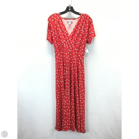 Dress Casual Midi By Clothes Mentor In Polkadot Pattern, Size: 2x