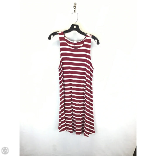 Dress Casual Midi By Old Navy In Red & White, Size: M