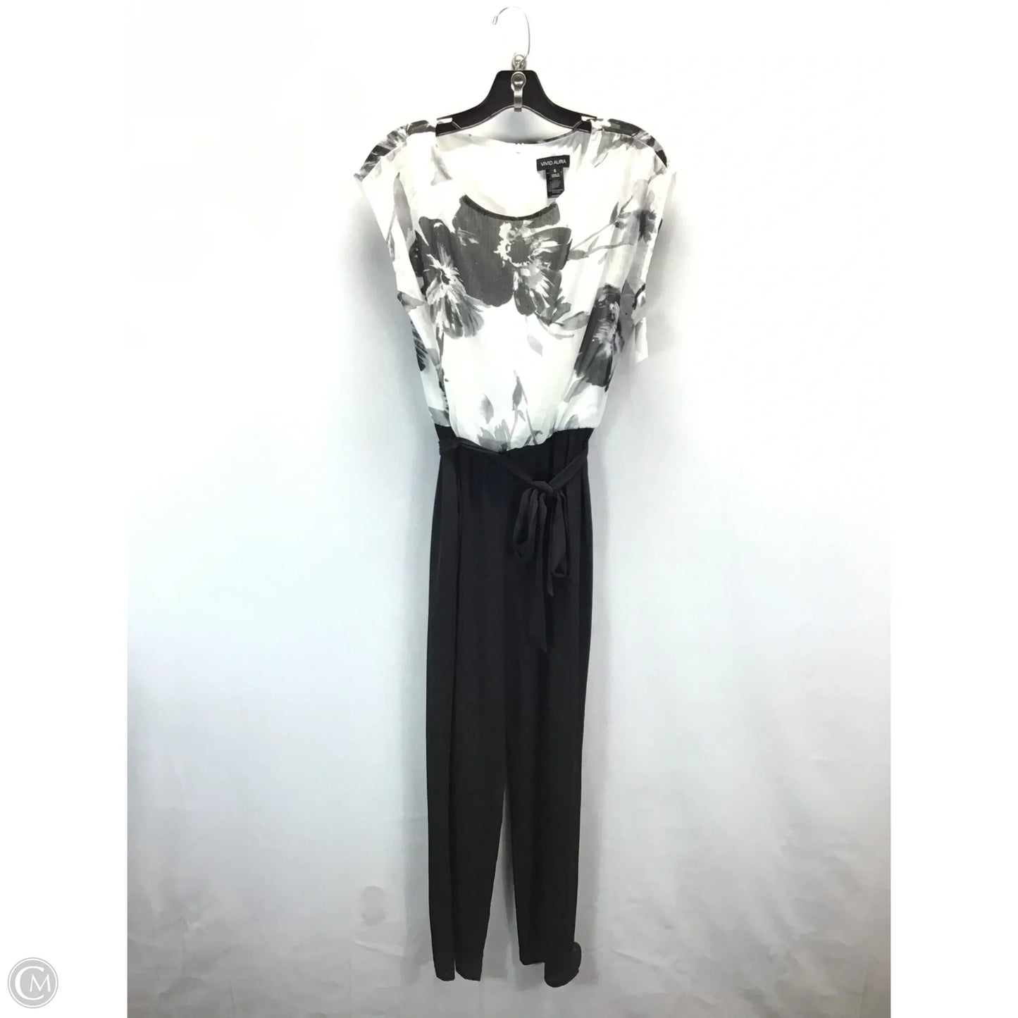 Jumpsuit By Clothes Mentor In Black & White, Size: 6