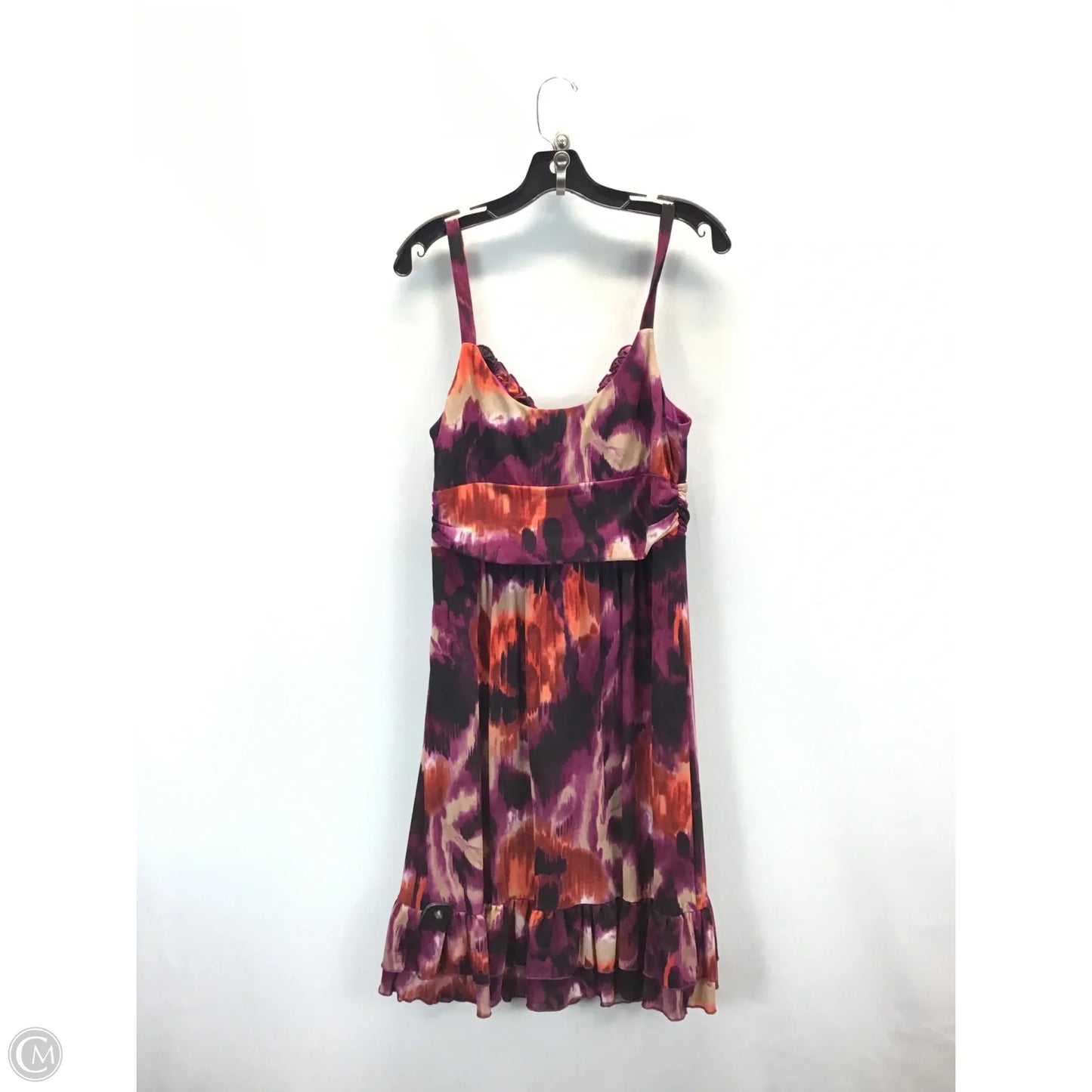 Dress Casual Midi By Bisou Bisou In Purple & Red, Size: 14