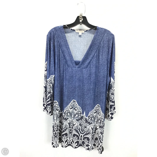 Top Long Sleeve By Dressbarn In Blue, Size: 1x
