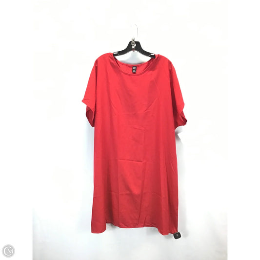 Dress Casual Midi By Clothes Mentor In Red, Size: 2x