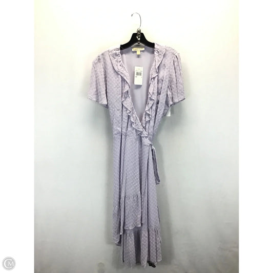 Dress Casual Midi By Michael By Michael Kors In Purple, Size: L