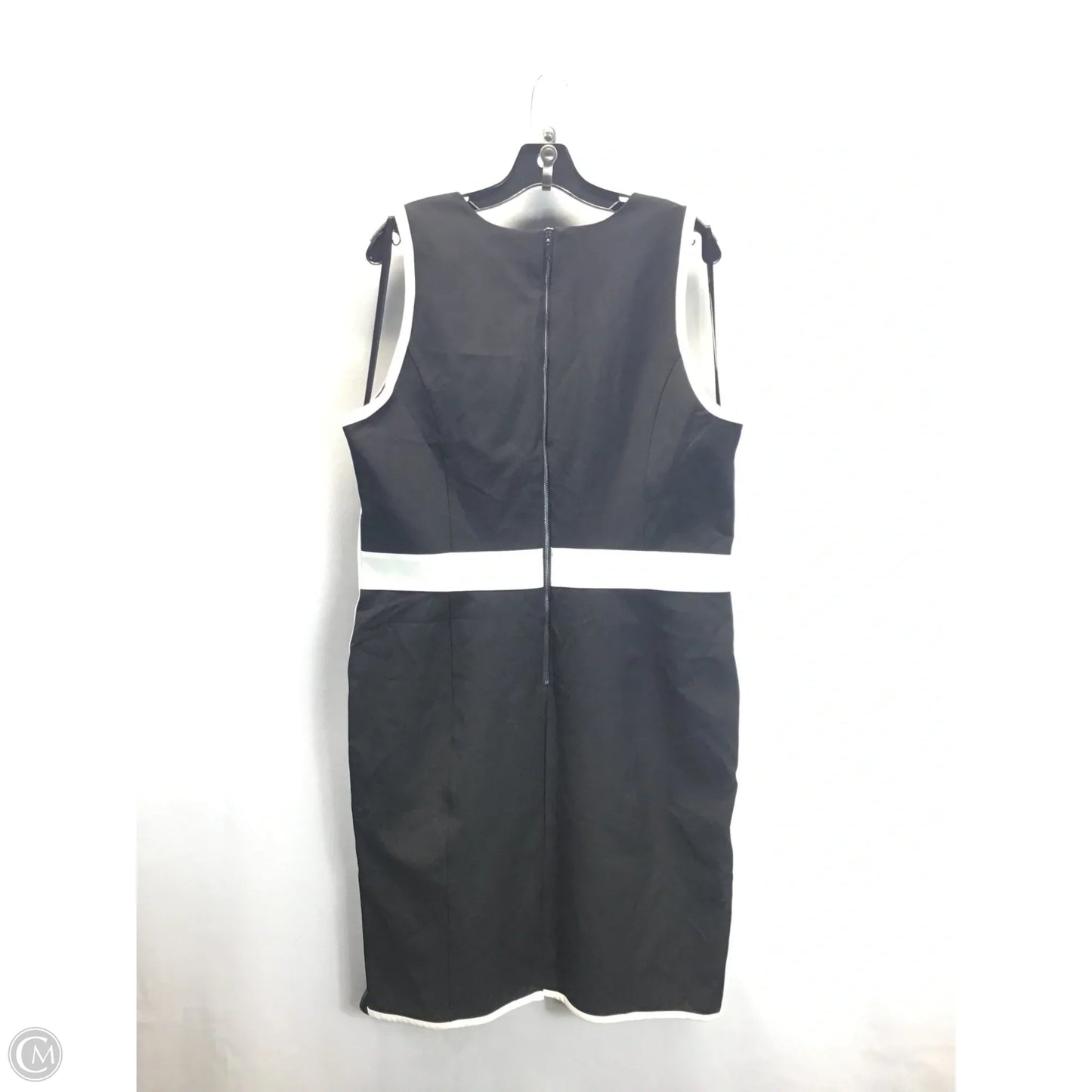 Dress Casual Midi By White House Black Market In Black & White, Size: 18