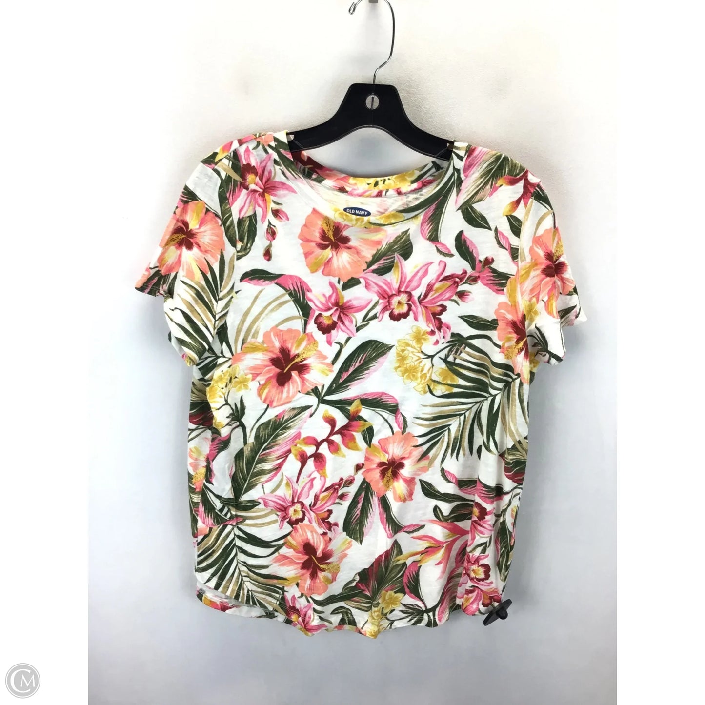 Top Short Sleeve By Old Navy In Floral Print, Size: L