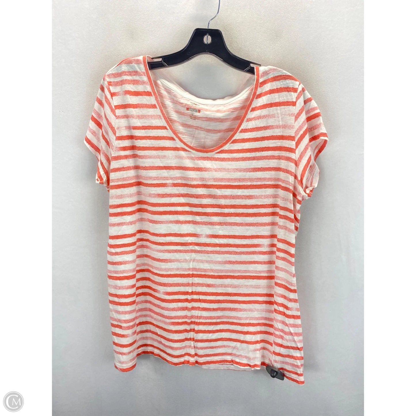 Top Short Sleeve By Style And Company In Striped Pattern, Size: Xl