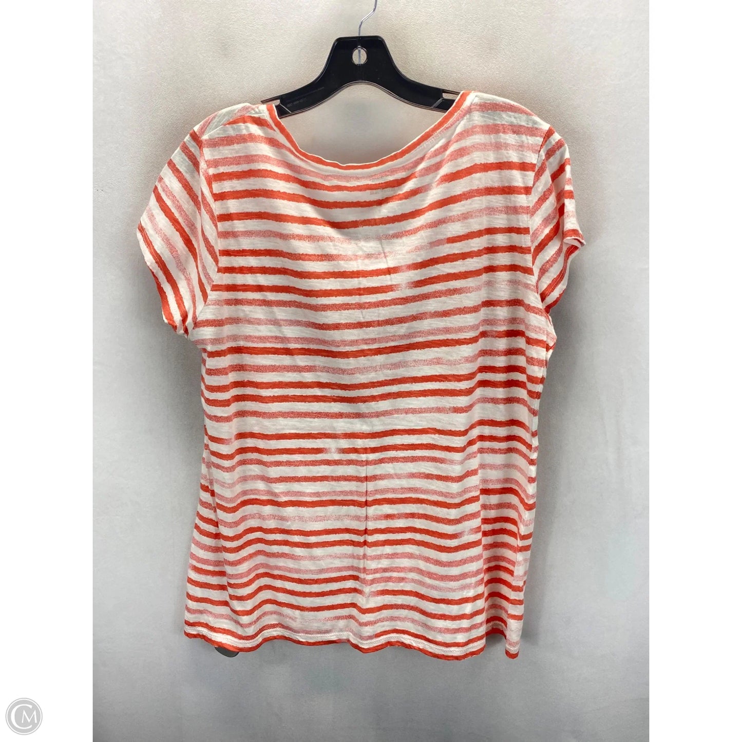Top Short Sleeve By Style And Company In Striped Pattern, Size: Xl