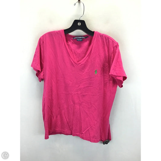 Top Short Sleeve By Ralph Lauren In Pink, Size: Xl