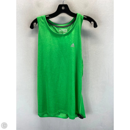 Athletic Tank Top By Adidas In Green, Size: Xl