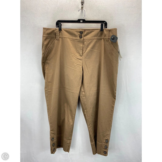 Pants Cropped By Charter Club In Brown, Size: 20