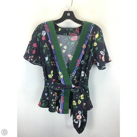 Top Short Sleeve By Ann Taylor In Floral Print, Size: S