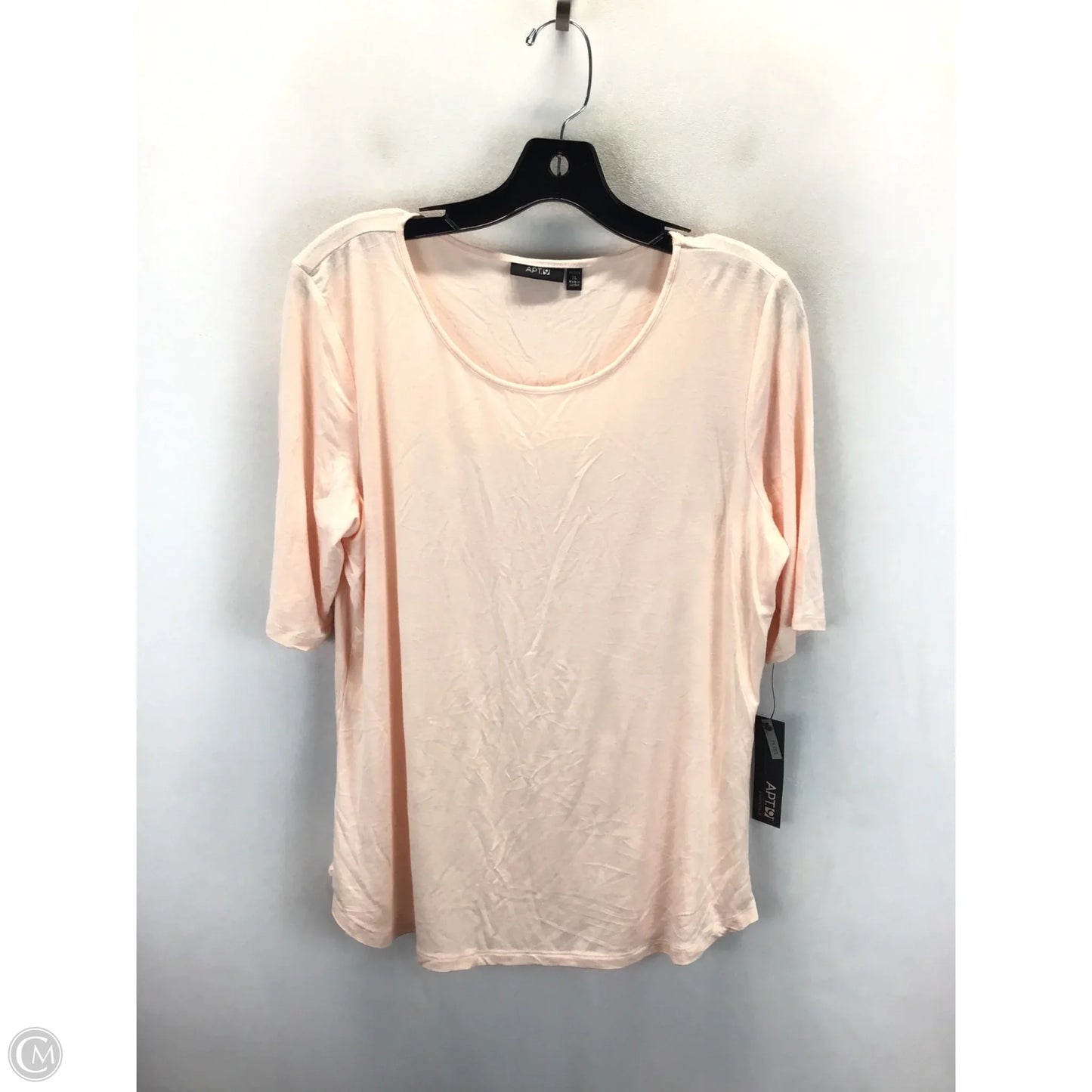 Top 3/4 Sleeve By Dkny In Peach, Size: Xl