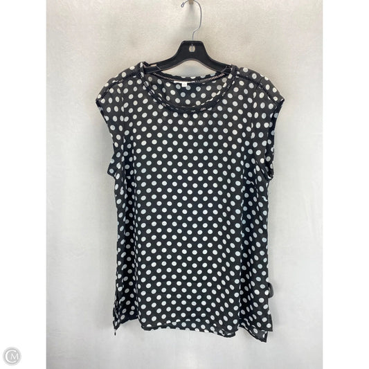 Top Sleeveless By Dr2 In Polkadot Pattern, Size: L